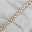 MYA Crystal Tennis Choker Necklace (White Gold & 14k Gold Plated)