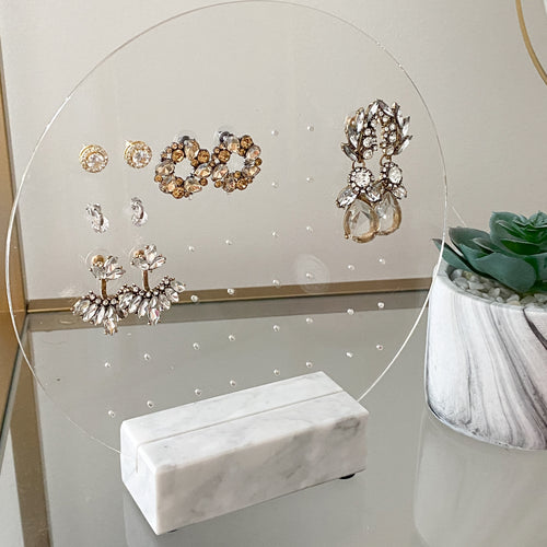 Luxury marble jewellery stand for earrings
