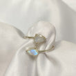 sterling silver moonstone crystal ring 