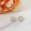 silver cubic ziconia stud earrings