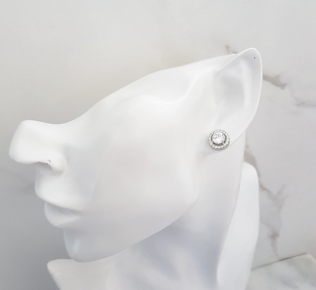 small platinum studs, bridesmaids gifts and bridal jewellery