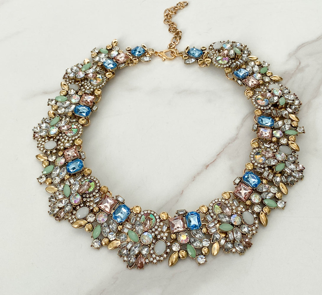Pastel Statement Necklace - Not perfect but still beautiful