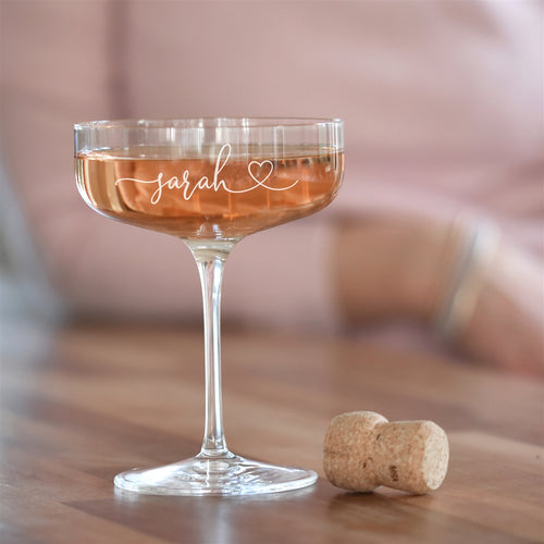 Personalised Champagne Coupe Glass