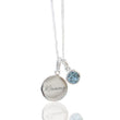 Silver Personalised Birthstone Necklace Swarovski Crystal