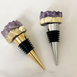 Amethyst Geode Crystal Wine Bottle Stopper - not perfect but still beautiful