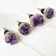 Amethyst Geode Crystal Wine Bottle Stopper - not perfect but still beautiful