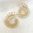 18k Gold Earrings for Her with cubic zircona crystals