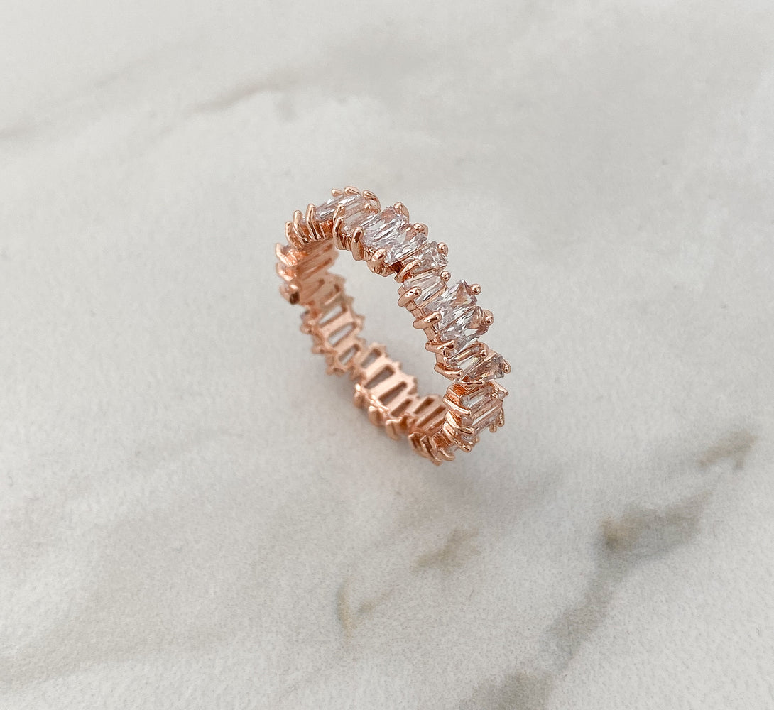 RIRI Cubic Zirconia Ring (Rose Gold & White Gold)