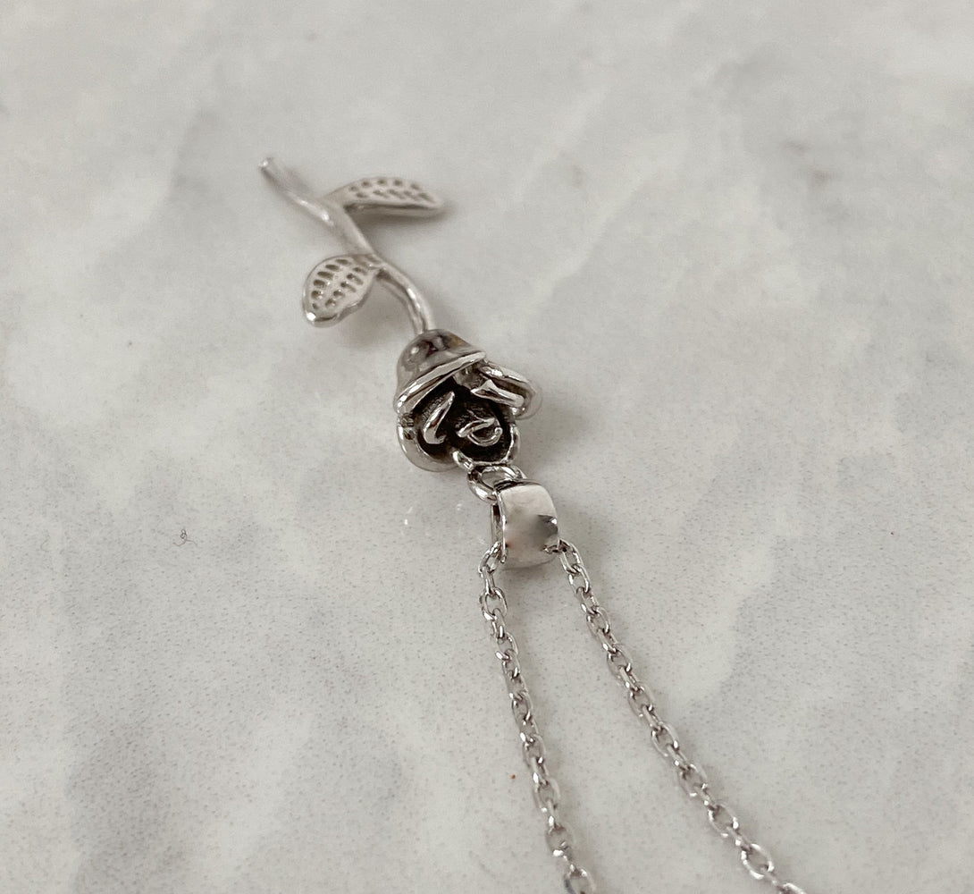 ETERNAL Sterling Silver Rose Stem Necklace (3 colours)