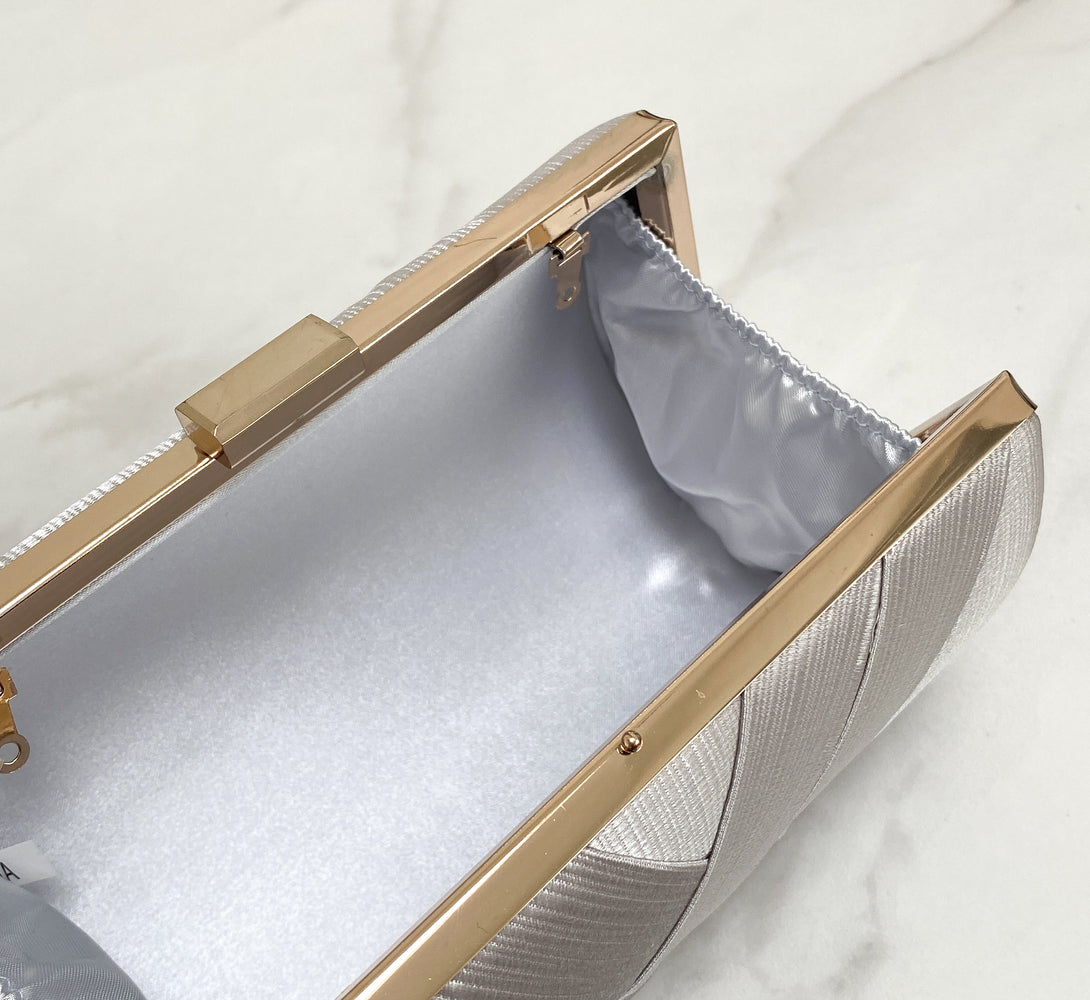 HARPER Silver Tassel Clutch Bag