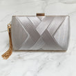 HARPER Silver Tassel Clutch Bag