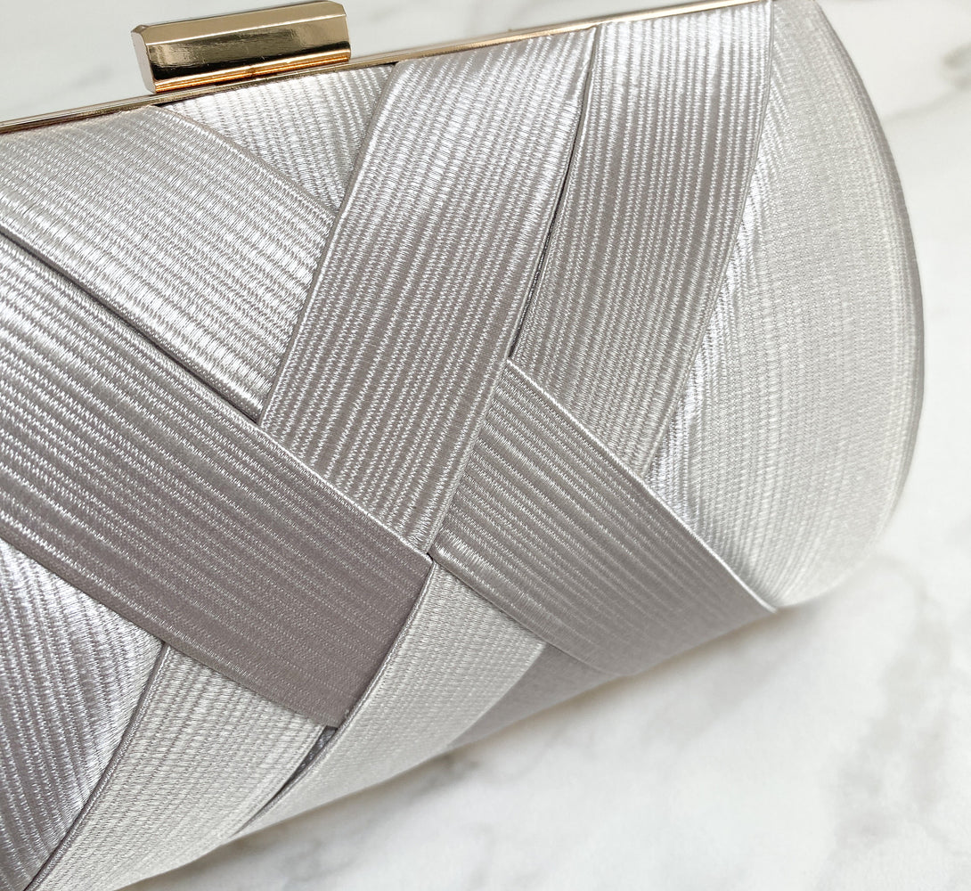 HARPER Silver Tassel Clutch Bag