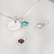 Sterling Silver Initial & Birthstone Necklace