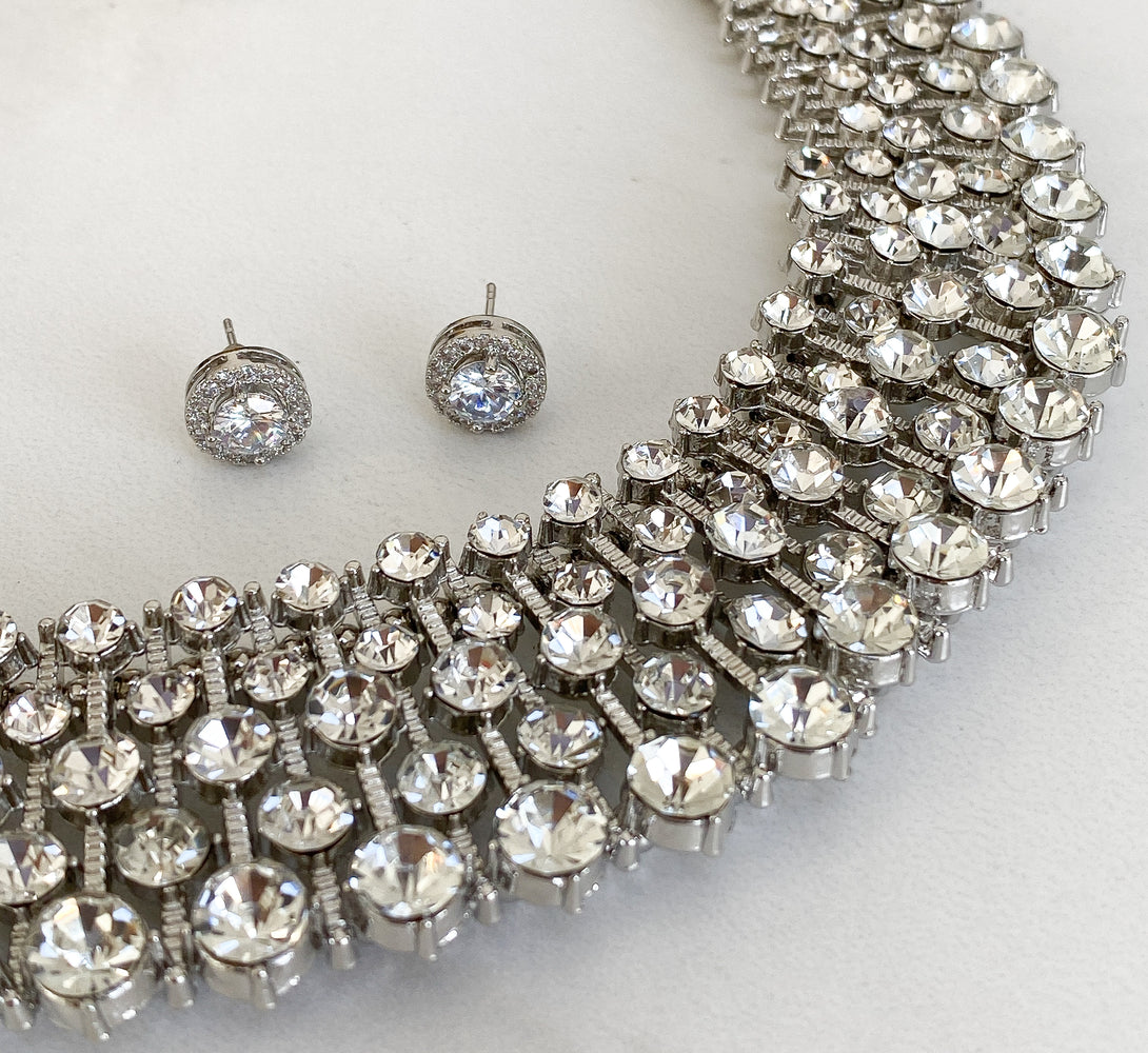 KIARA Silver Necklace & Earring Set