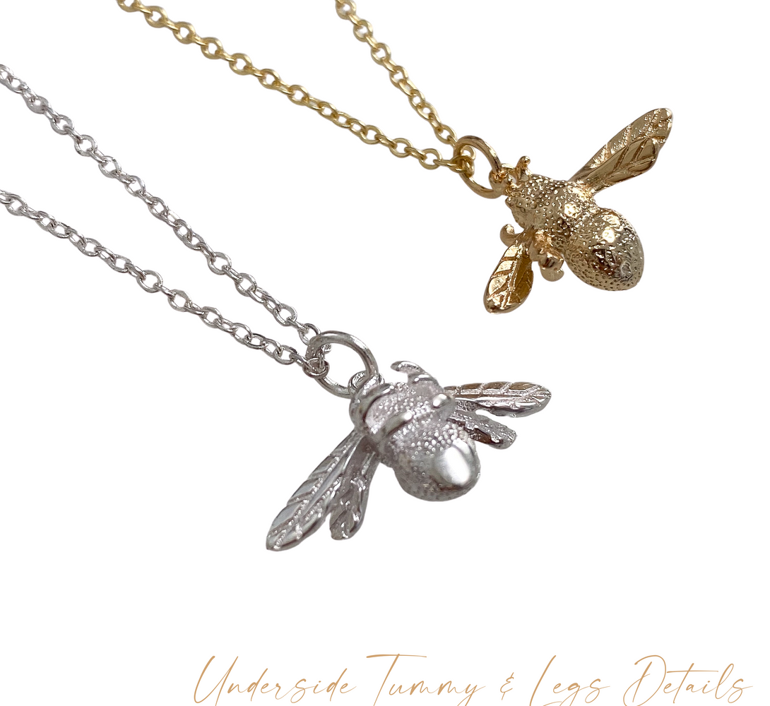 Sterling Silver Bee Necklace By PoppyK | notonthehighstreet.com