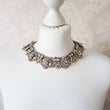 mint green stone bib necklace