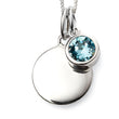 Silver Personalised Birthstone Necklace Swarovski Crystal