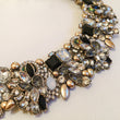 black and gold rhinestone jewel necklace