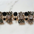womens black and gold thick choker
