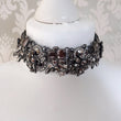 Grey and black statement choker necklace