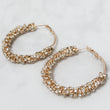 gold jewel hoop earrings