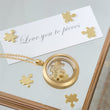 gold locket necklace gift for her 