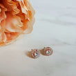 rose gold stud earrings for women