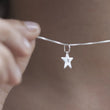 Silver personalised star pendant necklace, gifts for her