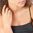 Silver Personalised Birthstone Necklace Swarovski Crystal