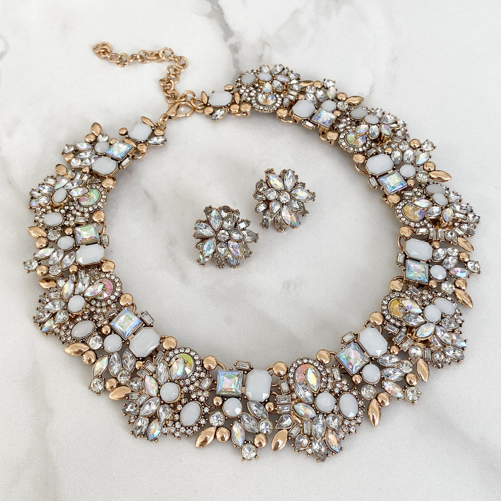 Chic Pearl & Crystal Jewelry Set with Iridescent Accents for Daily Sophistication main image 0
