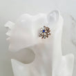 blue rhinestone stud earrings, statement jewellery and earrings for weddings and bridesmaids